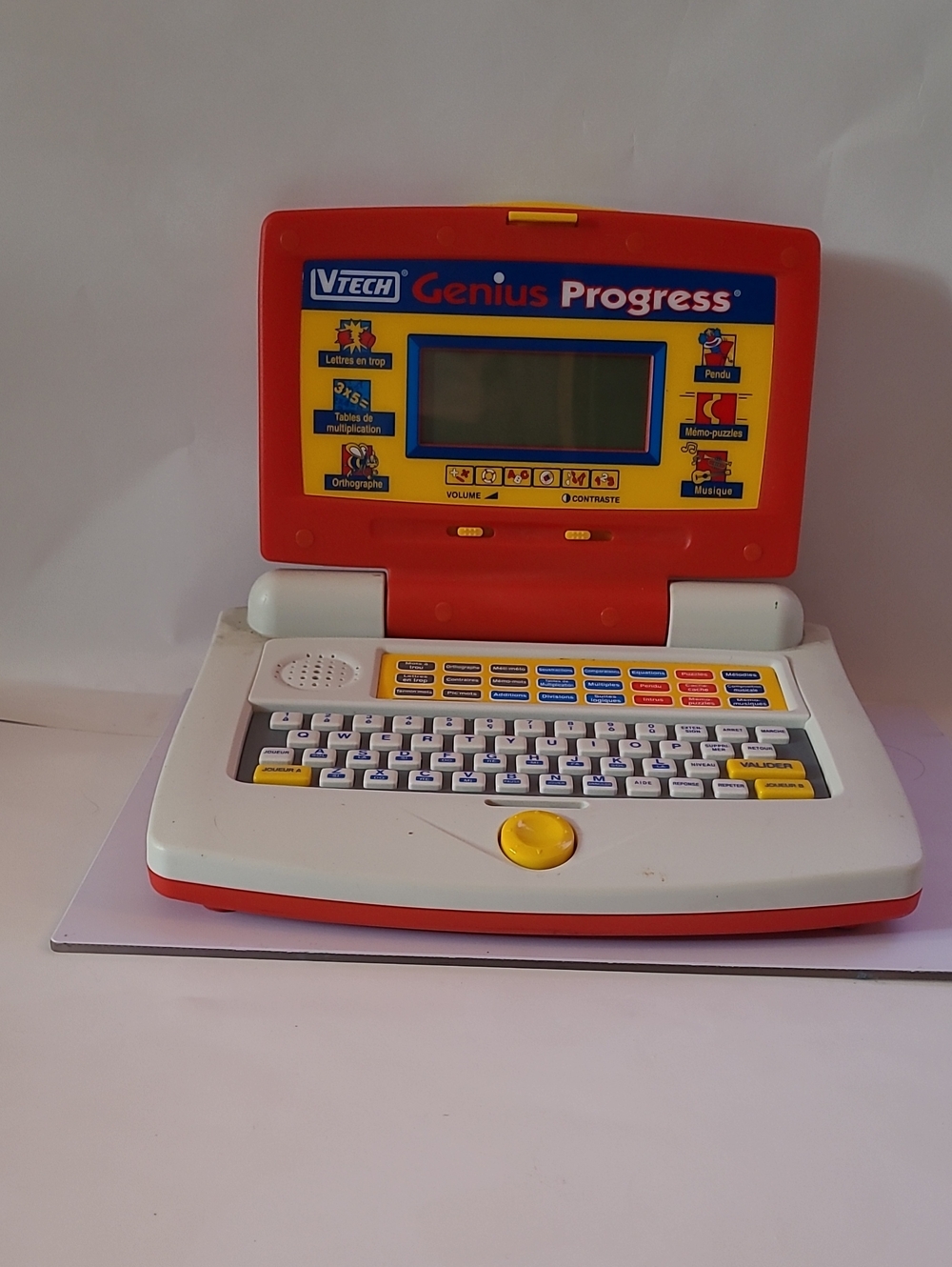 VTech Genius Progress Kids Learning Laptop - Red, Yellow, White